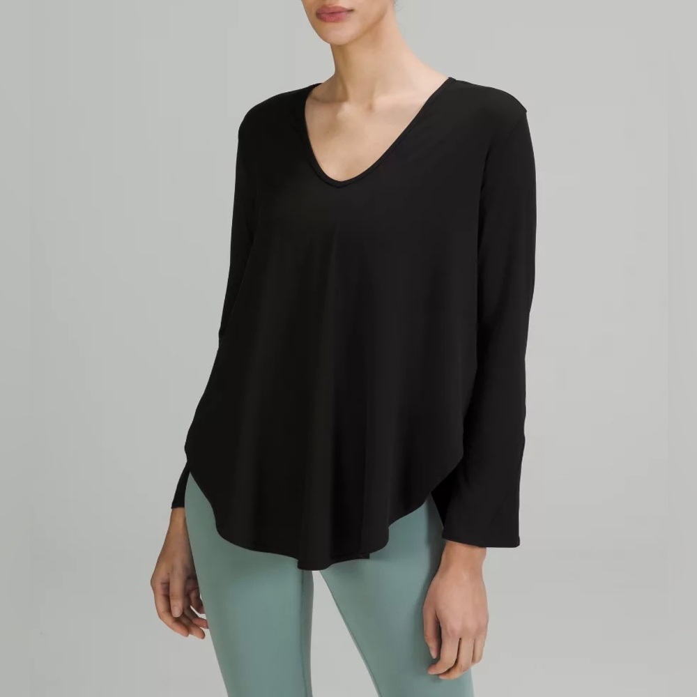 Nulu Relaxed-Fit Yoga Long Sleeve Shirt DESIGNED FOR YOGA Elegant Women's Top XL
